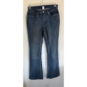 Venus Jeans Womens 8 Blue Medium Wash Mid Rise Flare Denim Stretch